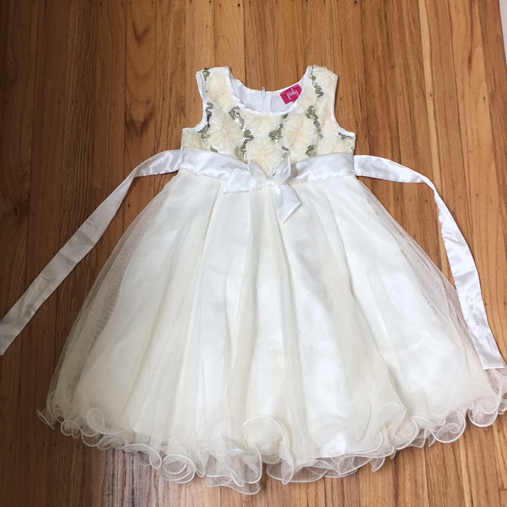Cream special occasion dress